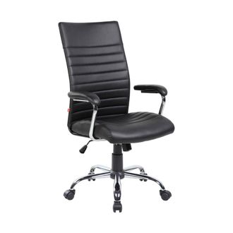 Serena Serena - Silla De Oficina Geelong, Sill&oacute;n Presidencial Con Reposabrazos, Silla De Oficina Ergon&oacute;mica, Cm 63x65h108/118, Negro