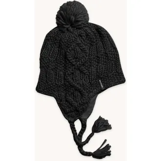 Turtle Fur Merino Wool Gianna Earflap Beanie in Black at Nordstrom