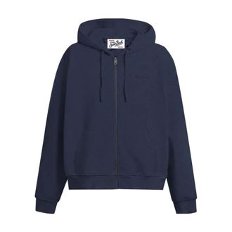 MC2 Saint Barth Hoodies & sweatvesten, Heren, Blauw, M, Katoen, Danny Zip-Up Hoodie