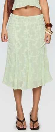 Princess Polly Aspyn Embroidered Low Rise Waist in Sage Green at Nordstrom, Size 10