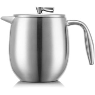 Bodum Cafetera De &Eacute;mbolo - Bodum - Columbia - Doble Pared - 4 Tazas - 0.5 L - Acero Inoxidable - Mate