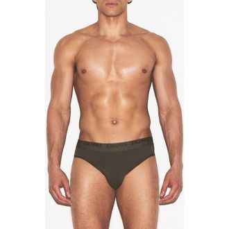 SKIMS Mens 3-Pack Seamless Modal Blend Briefs in Laurel Multi at Nordstrom, Size X-Large