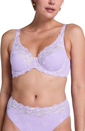 Hunkem&ouml;ller Diva Non-Padded Underwired Bra in Crocus Petal at Nordstrom, Size 38Ddd