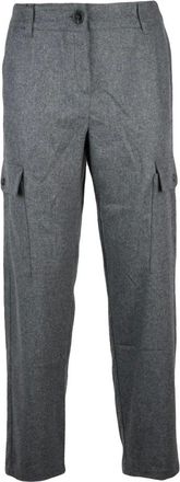 Emme Di Marella Emme DI Marella, Broeken, Dames, Grijs, L, Wol, Rechte broek