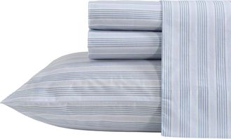 Nautica Tayleur Stripe Blue Twin Xl Sheet Set