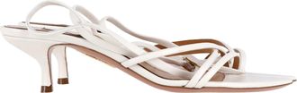 Aquazzura Roy 50 Sandals in White Leather