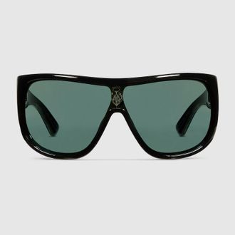 Gucci Mask Frame Sunglasses, Black