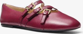 Michael Kors Indy Flex Leather Ballet Flat