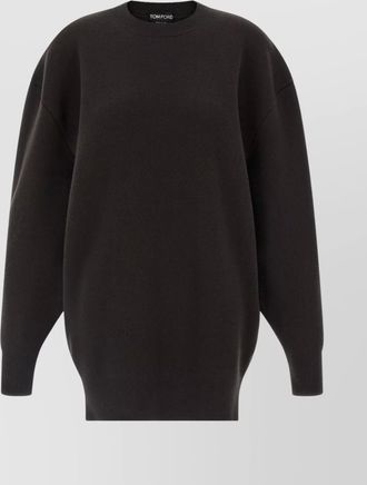Tom Ford double face sculptural long sleeve dress