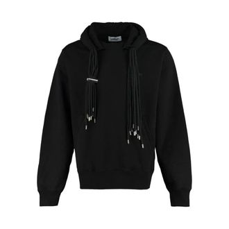 AMBUSH Katoenen sweater met ronde hals en geribde boorden en zoom - Heren - Hoodies - Zwart - XS - Katoen - Hoodies & sweatvesten
