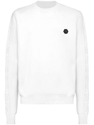 Philipp Plein Sweater met logopatch - Wit