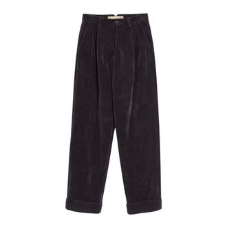 Valentino Washed Velvet Pants - Heren - Broeken - Blauw - Maat: L Velours