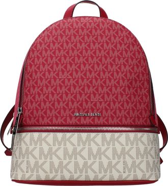 Michael Kors Damess Rugzakken en crossbodytassen van Rhea-stof, beige/donkerframboos