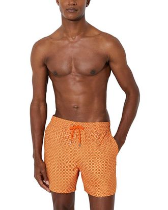 Reiss Orient Drawstring Geo Print Swim Trunk