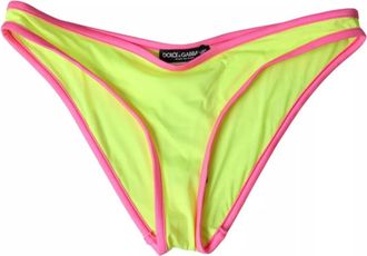 Dolce & Gabbana Bikinis, female, Yellow, Size: ONE SIZE Bikini Bottom