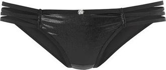 Lascana Womens Faux Leather Bikini Brief in Black at Nordstrom, Size 12