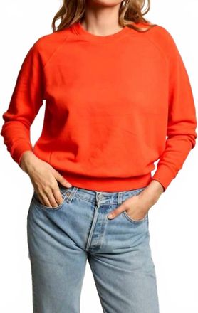 perfectwhitetee Alexi French Terry Sweatshirt In Tomato
