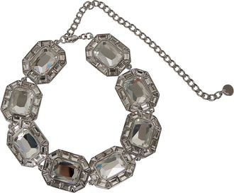 Self Portrait Necklace Metallic Crystal Crystal Necklace
