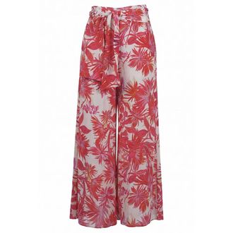 Maliparmi Wide Trousers, female, Multicolor, Size: XL Pantalone Botanical Jungle