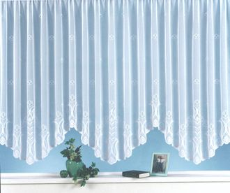 Weckbrodt-Gardinen Gardine »Alina« Kräuselband 1 Stk. tlg. Bogenstore, Jacquard, halbtransparent, Allover, Motiv, Bordüre, Store