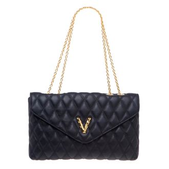 Via Roma 15 Matelass&eacute; Shoulder Bag - female - Via Roma 15 - Shoulder Bags - Black - ONE SIZE - Bags