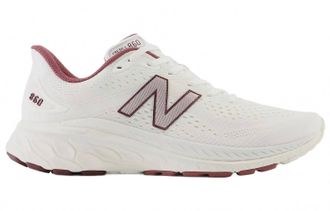 New Balance Mens Fresh Foam X 860V13 Running Shoes In White Burgundy