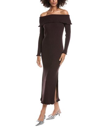 AMUR Amur Meadow Lettuce Edge Midi Dress