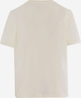 J.W.Anderson Womens T-Shirt Animal And Star Print Ecru Cotton T-Shirts & Jerseys