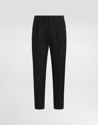 Dolce & Gabbana Brocade Trousers - Man Pants And Shorts Black 48