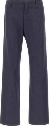 Maison Margiela Broeken, Heren, Blauw, M, Wol, Rechte broek