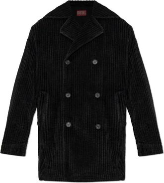 Diesel Korte jas W-Otis - Heren - Mantel - Zwart - 2XL - Katoen - Jassen
