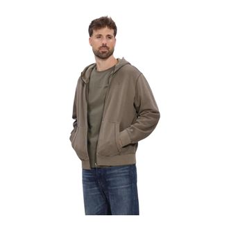 G-Star Unit Washed Full Zip Hooded Sweater - Heren - Sweatshirts & Hoodies - Grijs - Maat: XL Katoen
