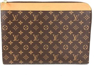 Louis Vuitton Brown Monogram Clutch Bag Pochette Pouch (Pre-Owned)