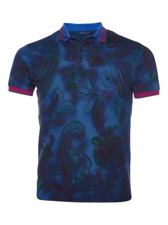 Etro paisley-print polo shirt - Blue