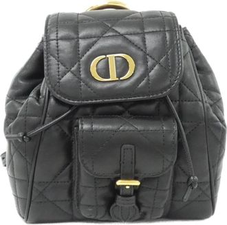 Dior Black Leather Backpack (Pre-Owned)