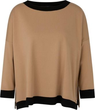 Marc Cain Trui met ronde hals - Dames - Ronde hals truien - Bruin - XS - Truien & Vesten