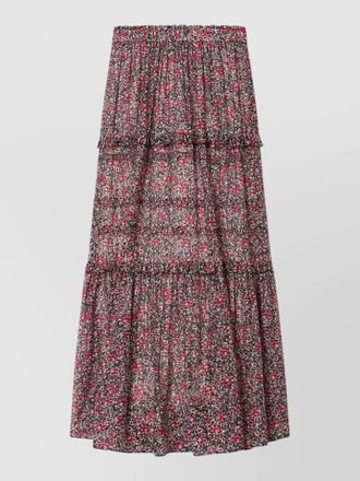 Isabel Marant volomia cotton voile floral maxi skirt
