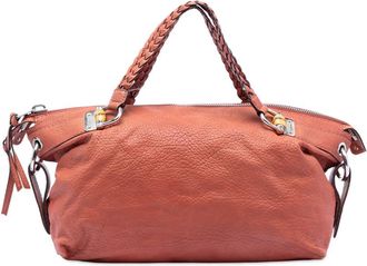 Gucci Pre-owned Gucci Medium Leather Bamboo Bar Tote Ladies 232959 213048