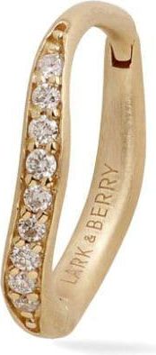 Lark & Berry 14kt yellow gold large Dune diamond hoop earring - women - Lab Grown Diamond/14kt Yellow Gold - One Size