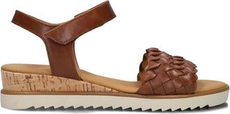 Gabor Schoenen, Dames, Bruin, 37 1/2 EU, Leer, Stijlvolle lente- en zomersandalen