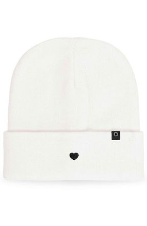 Dalix Lil Heart Beanie Cap in White at Nordstrom