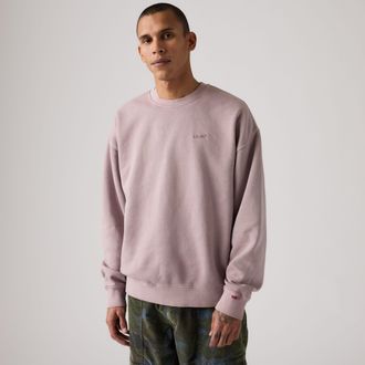Levi's Authentic Crewneck Sweatshirt - Mens - XL - Pink / Garment Dye Quail