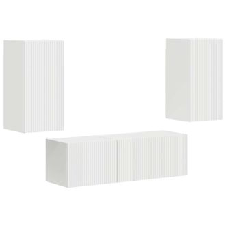 vidaXL Conjunto De Mueble Para Tv De Pared 4 Pcs Madera De Ingenier&iacute;a Vidaxl