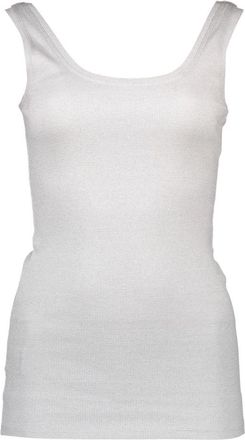 Silvian Heach Witte Katoenen Tanktop - Dames - Tops zonder mouwen - Wit - 2XS - Katoen - Tops