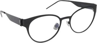 Saint Laurent Pre-owned Vintage Metalen Zonnebril - Dames - Vintage Accessoires - Zwart - ONE Size - Vintage
