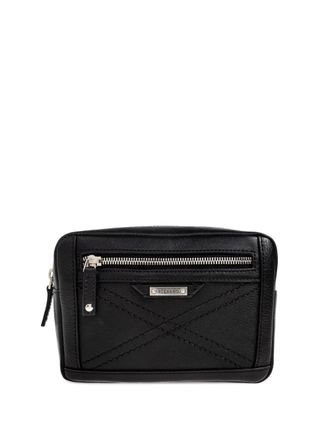 Iceberg Marsupio in pelle trapuntata con zip - Nero