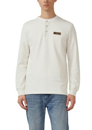 s.Oliver Langarmshirt S.OLIVER, Herren, Gr. XXL, ecru, Jersey, Obermaterial: 100% Baumwolle, unifarben, regular fit normal, Rundhals, Rippb&uuml;ndchen, Shirts Lang