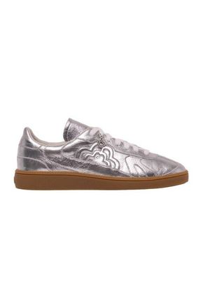 Maje Metallic leather sneakers in Silver at Nordstrom, Size 39