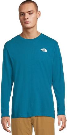 The North Face Evolution Box NSE Regular Long Sleeve T-Shirts Mens T Shirt Dusk Blue : MD, Cotton