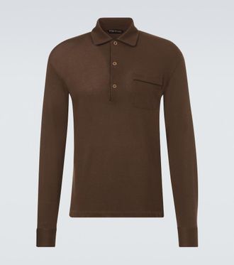 Tom Ford Polo de piqu&eacute; de seda y algod&oacute;n